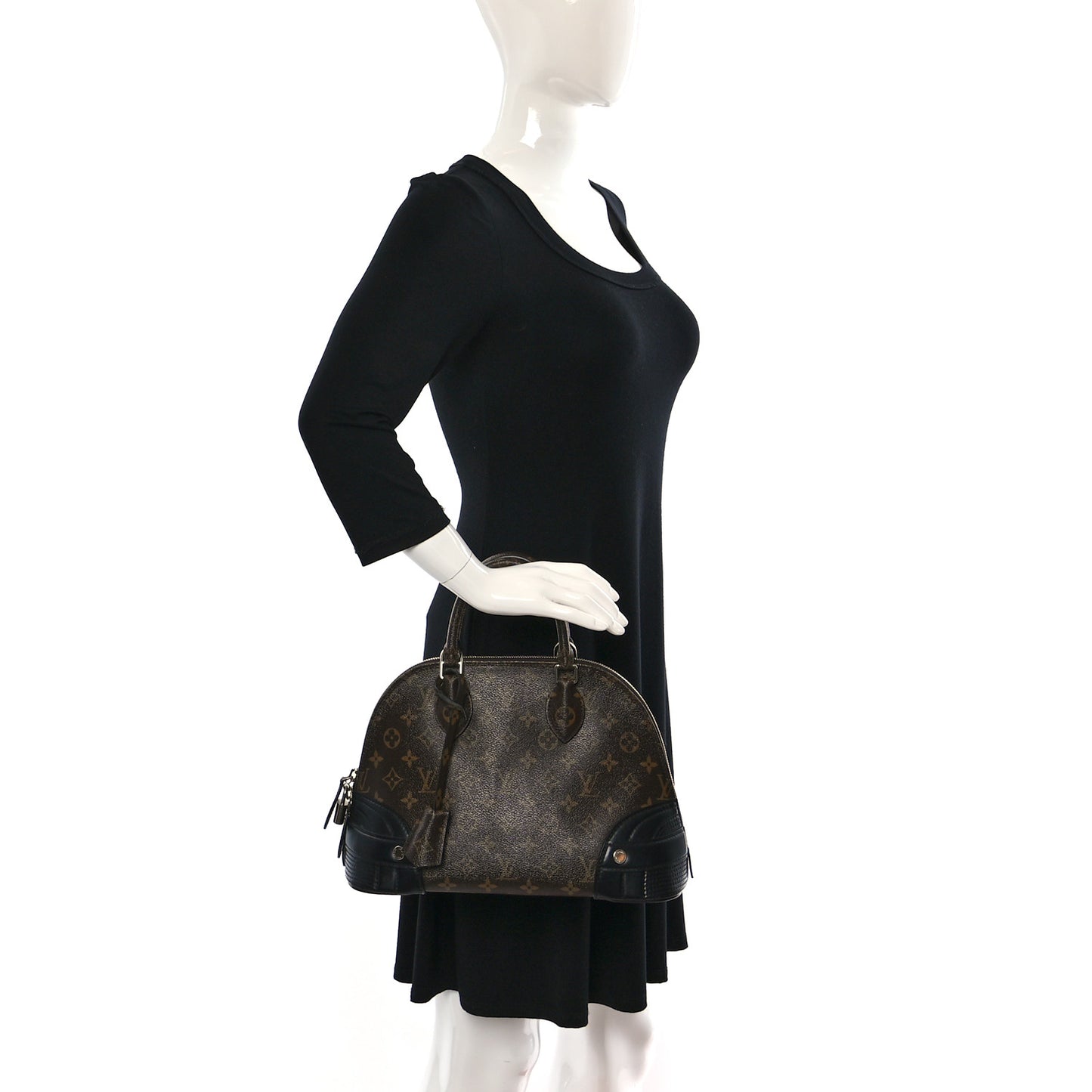 Shiny Monogram Alma PM Black