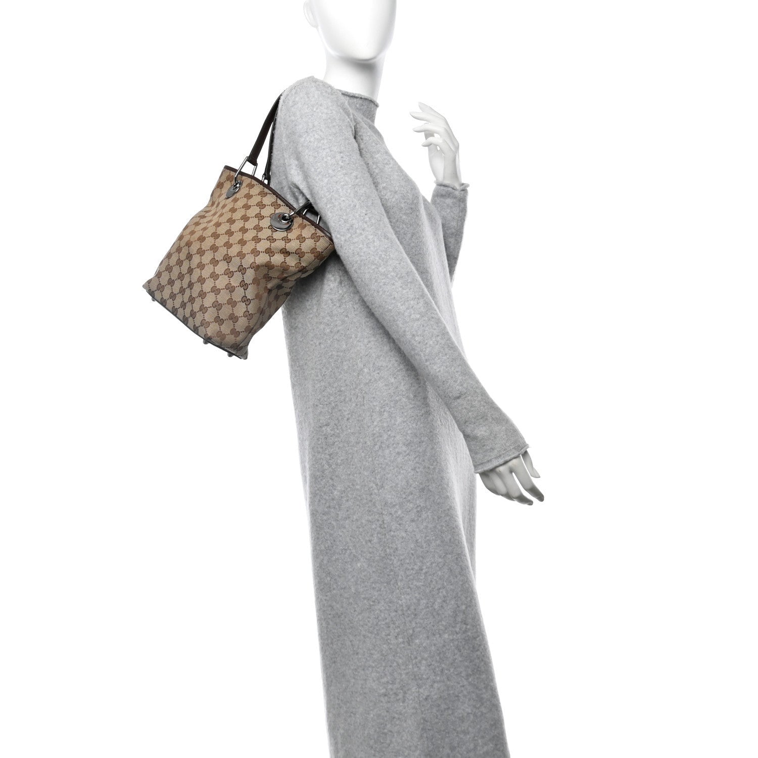 Gucci Monogram Small Eclipse Tote Brown 2 of 7