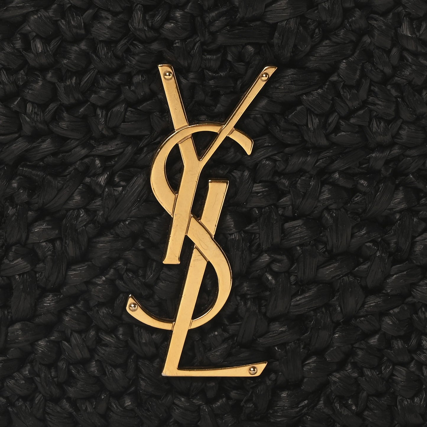 Raffia Monogram Medium Jamie Black