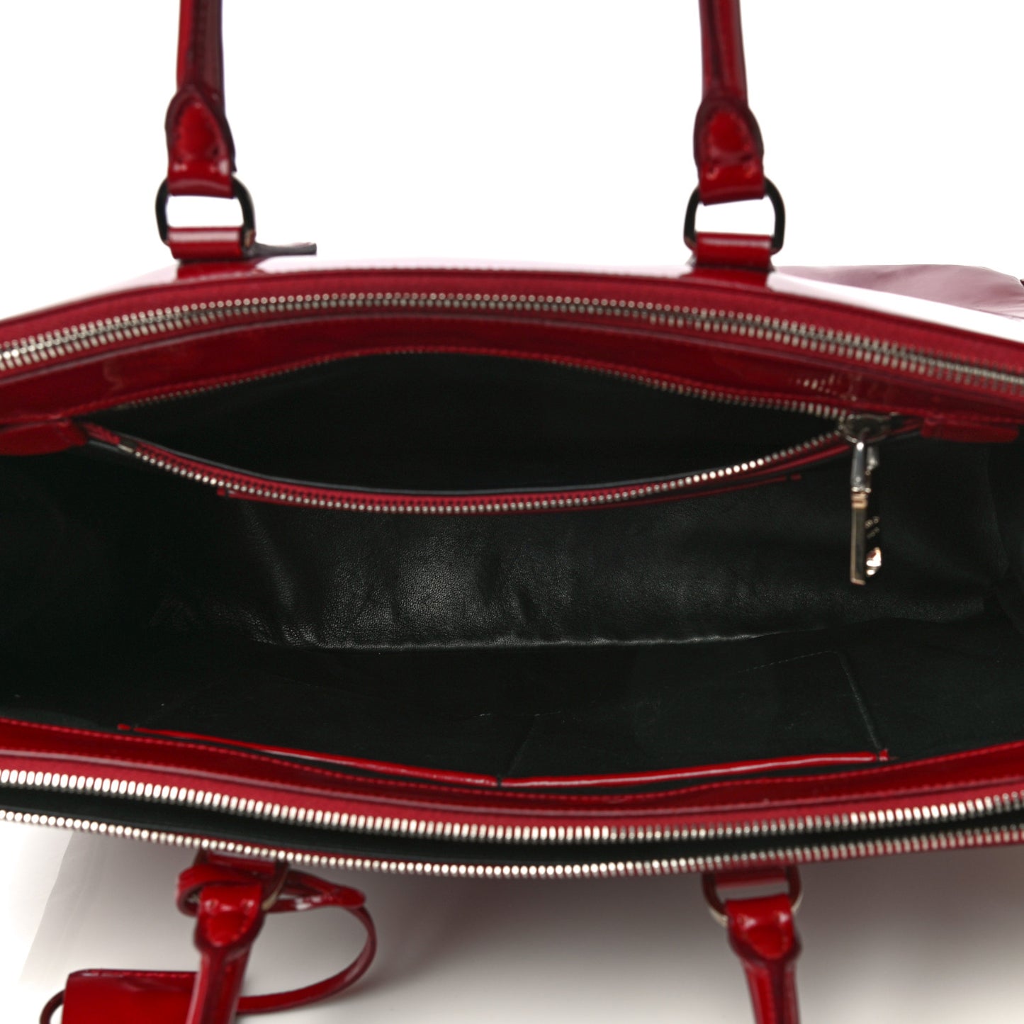 Spazzolato Large Double Zip Tote Rubino