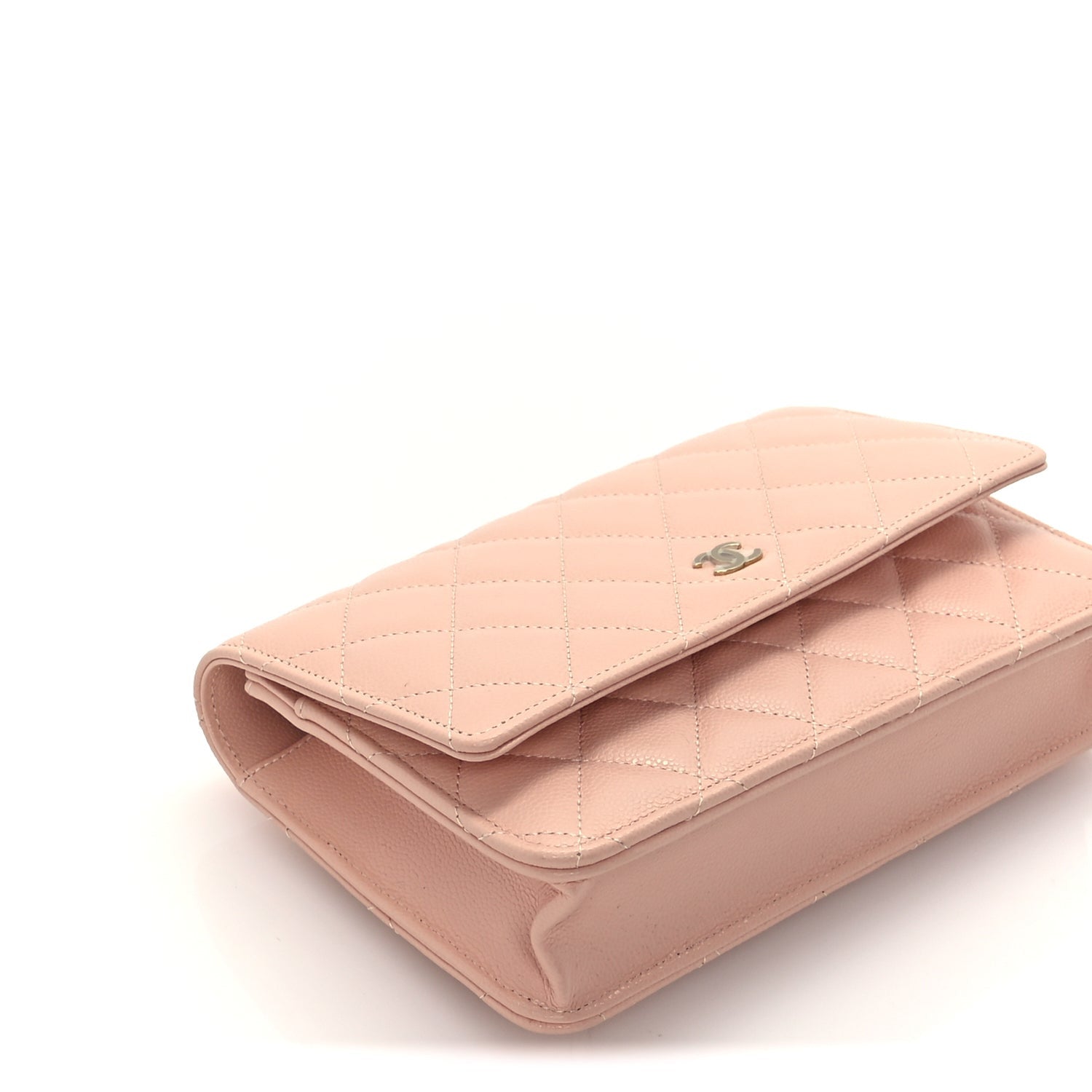 Chanel Caviar Quilted Wallet on Chain WOC  Light Pink 9 of 10