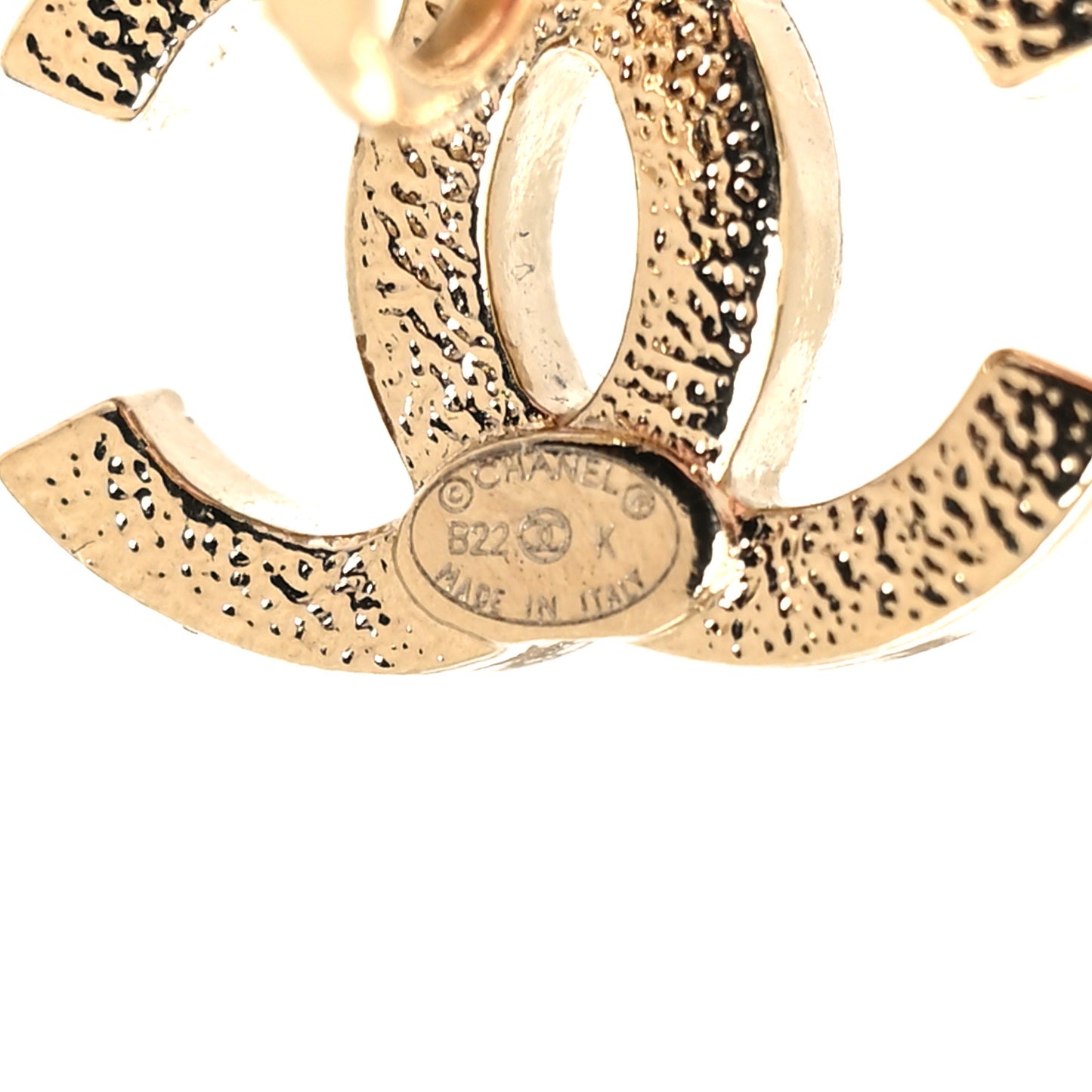 Pearl Crystal CC Flower Clip On Earrings White