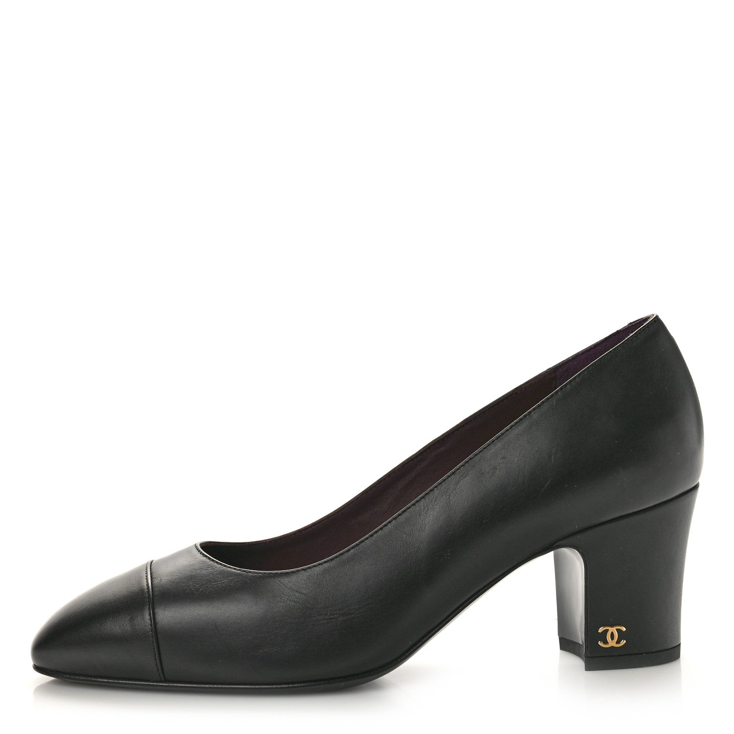 Chanel Lambskin Cap Toe CC Uniform Pumps 39 Black 10 of 10
