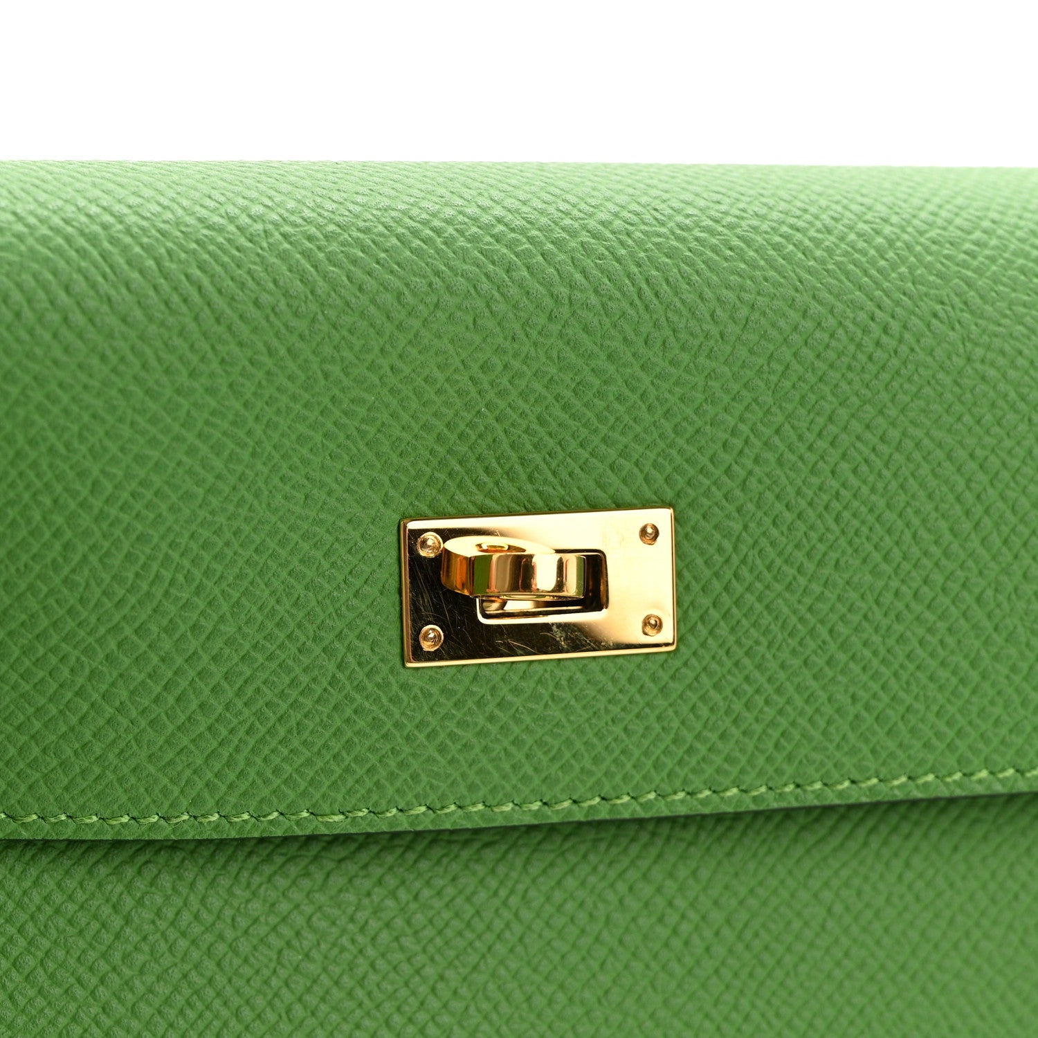 Hermes Epsom Kelly Wallet To Go Vert Yucca 12 of 13