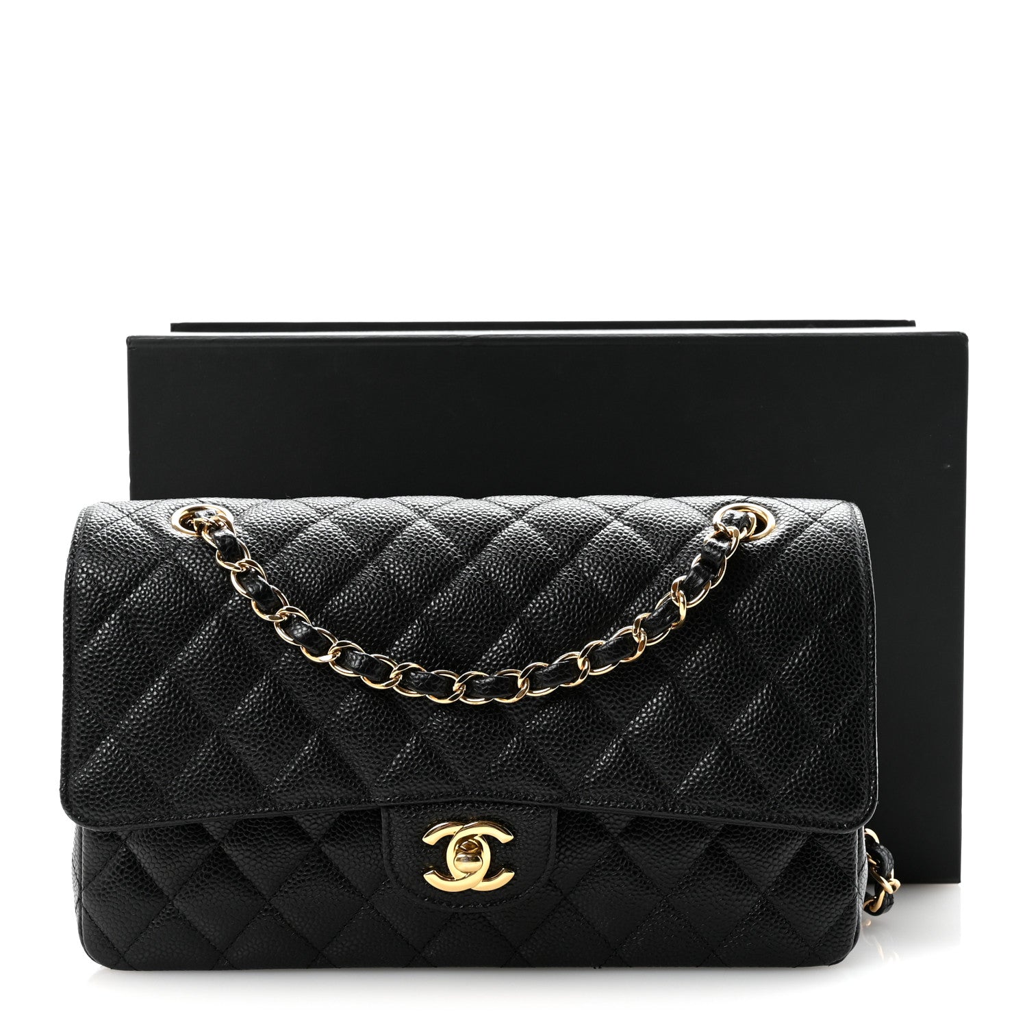 Chanel Caviar Quilted Medium Double Flap Black 11 of 11