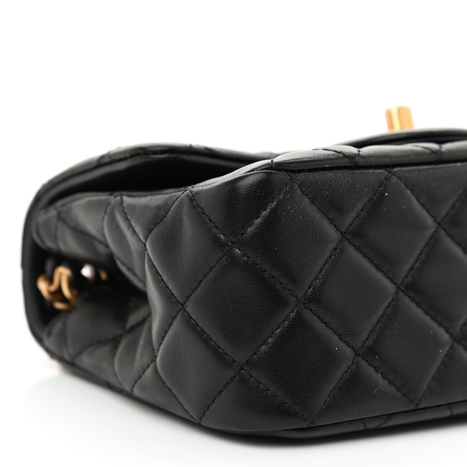 Chanel Lambskin Quilted Mini Pearl Crush Flap Black 8 of 10