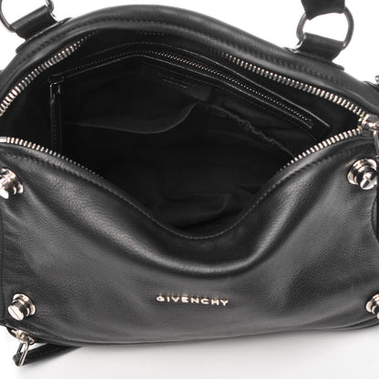 Givenchy Pebbled Calfskin Medium Bolt Stud Pandora Black 6 of 10