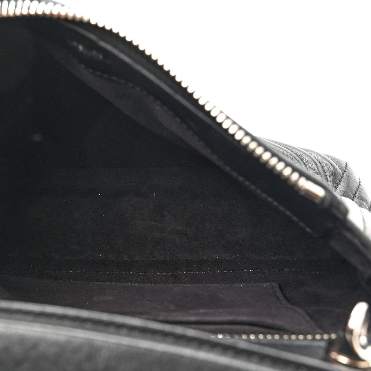 Shiny Nappa Trapuntata Chain Small DotCom Click Chain Satchel Black