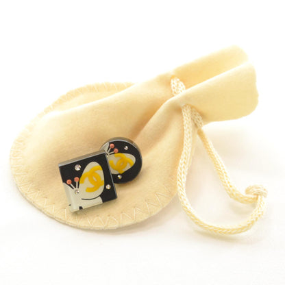 Chanel Resin Butterfly CC Earrings 3 of 3