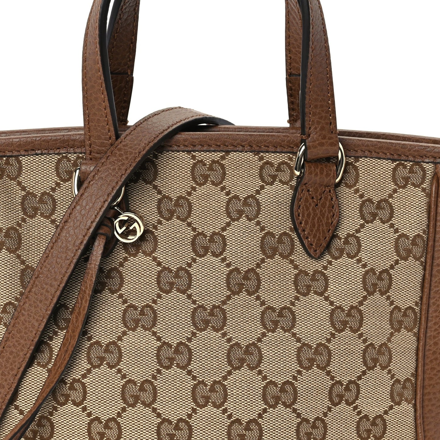 Monogram Small Bree Tote Beige Tabacco