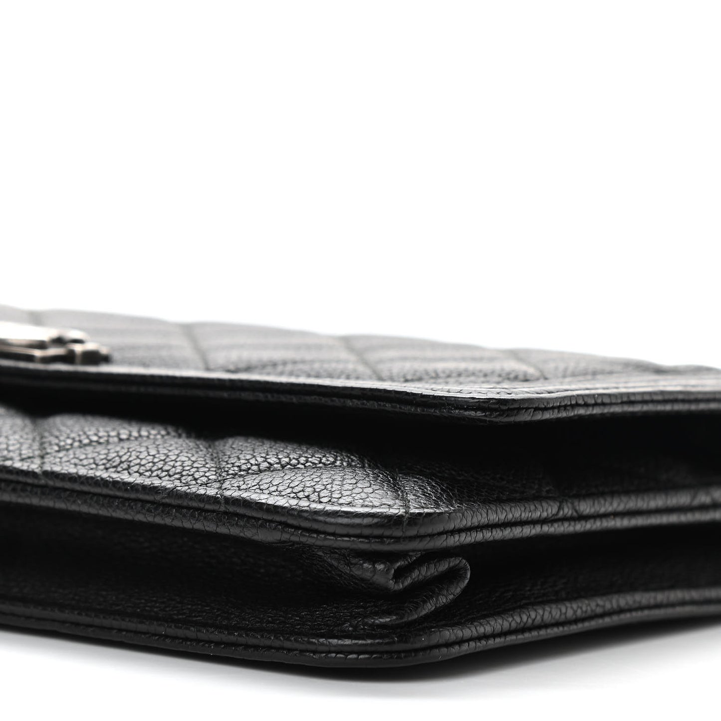 Caviar Quilted Boy Wallet On Chain WOC Black