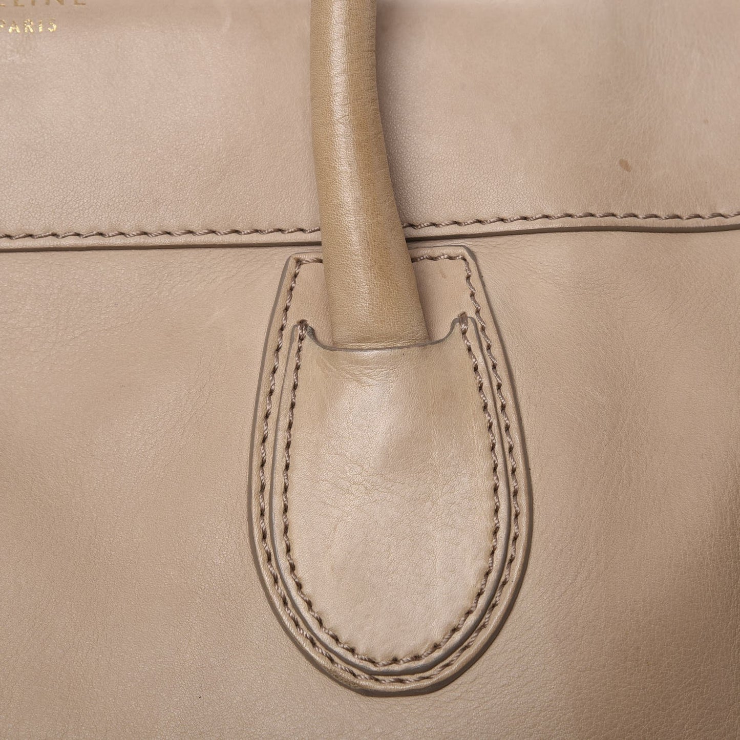 Drummed Calfskin Medium Luggage Camel