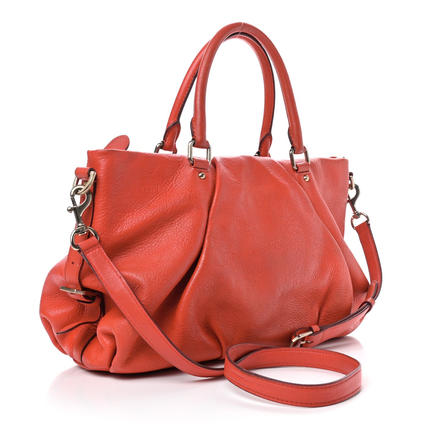 Calfskin Ottomar Top Handle Bag Orange