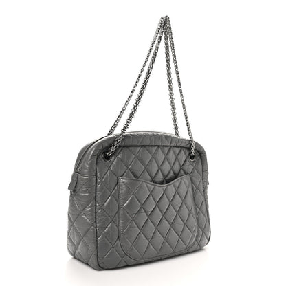 Chanel Aged Calfskin Quilted Large Reissue Camera Case Grey 2 of 7