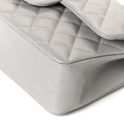 Chanel Caviar Quilted Small Double Flap Grey 10 of 10