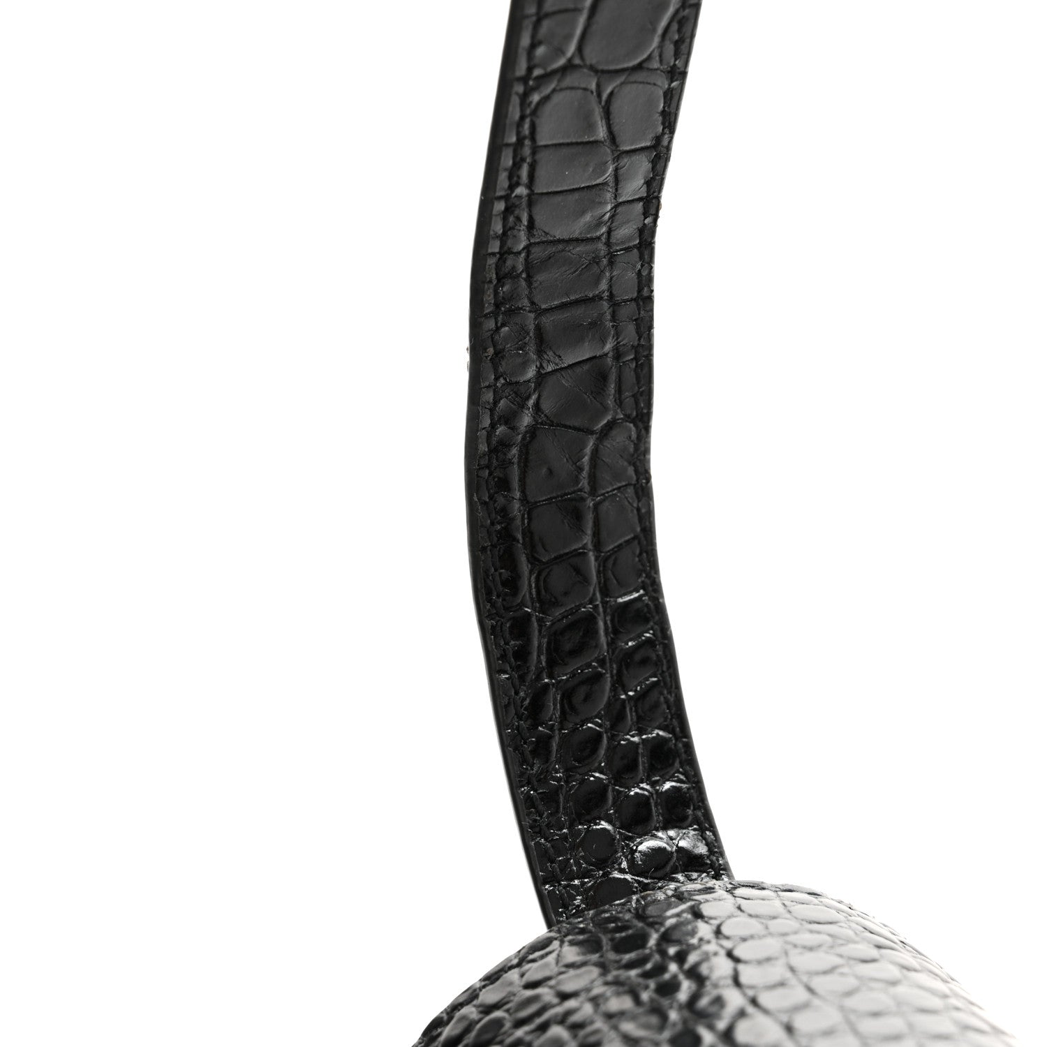 Saint Laurent Calfskin Crocodile Embossed Medium Bellechasse Satchel Black 13 of 13