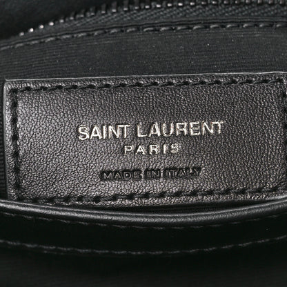 Saint Laurent Calfskin Y Quilted Monogram Monochrome Toy Loulou Crossbody Bag Black 7 of 11