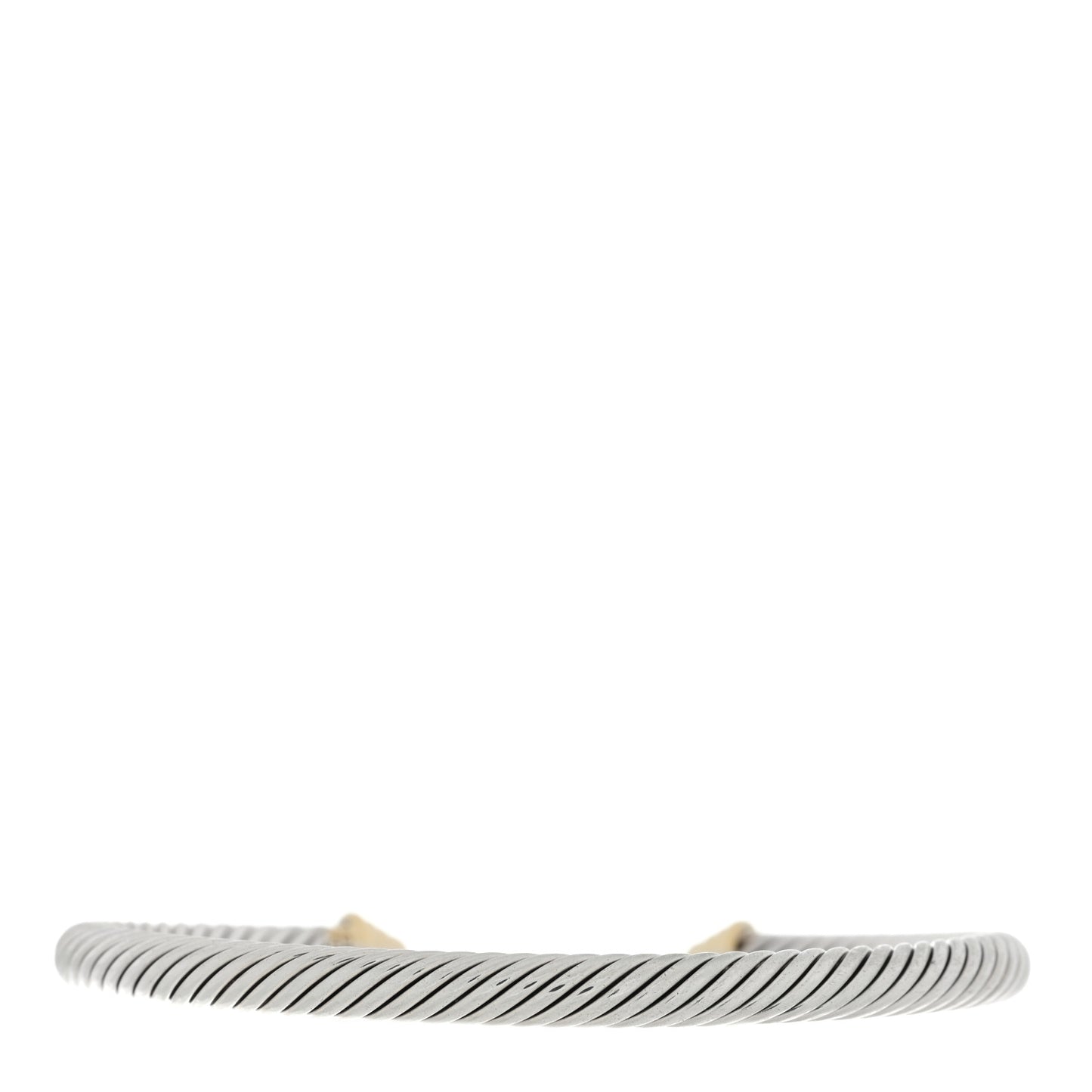 Sterling Silver 14K Yellow Gold 5mm Cable Classics Bracelet