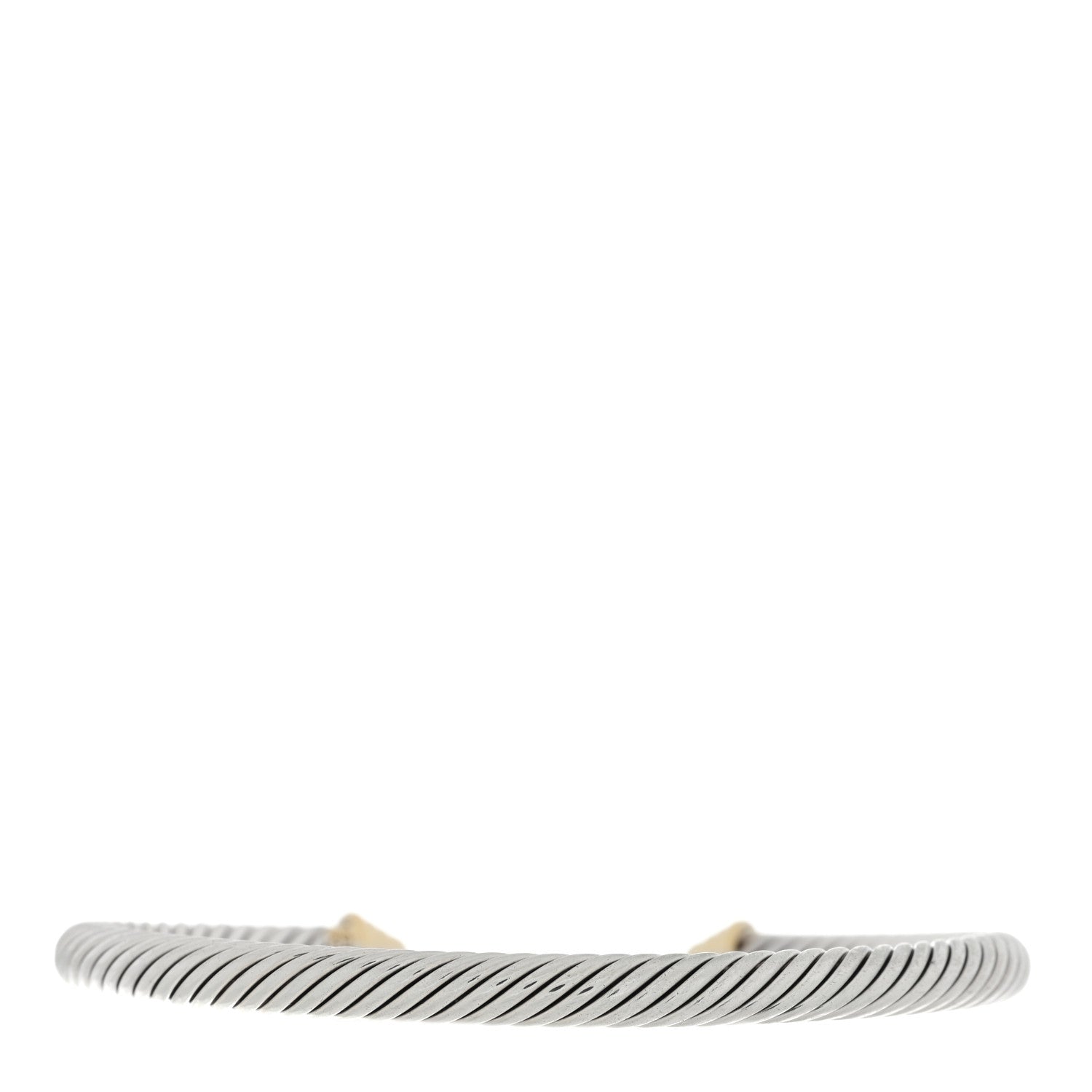 David Yurman Sterling Silver 14K Yellow Gold 5mm Cable Classics Bracelet 2 of 3