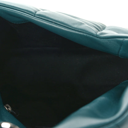 Saint Laurent Lambskin Quilted Small Loulou Puffer Monogram Chain Satchel Vert Canard 5 of 9