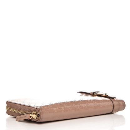 Gucci Patent Microguccissima Nice Zip Around Wallet Dark Cipria 4 of 10