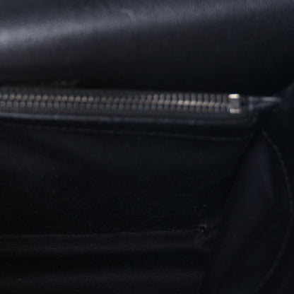 Saint Laurent Sheepskin Matelasse Chevron Monogram Medium College Bag  Black 4 of 8