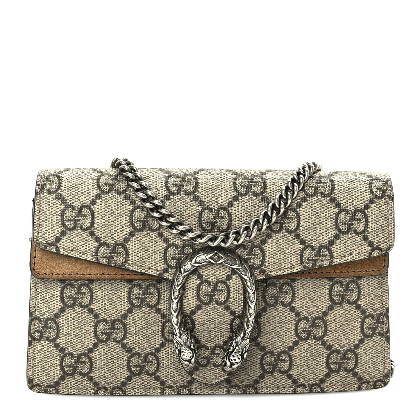 GG Supreme Monogram Super Mini Dionysus Shoulder Bag  Taupe