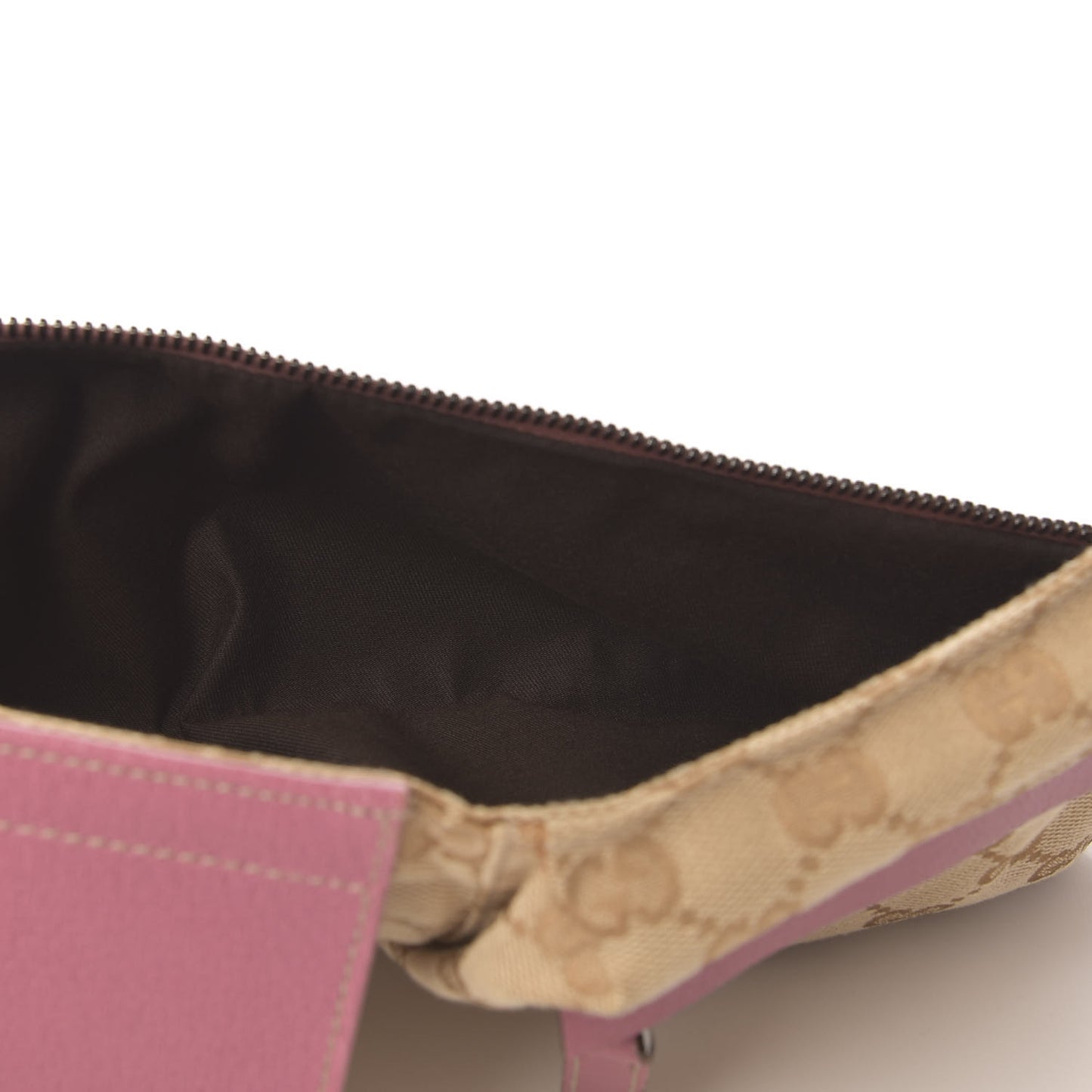 GG Monogram Web Double Pocket Belt Bag Pink