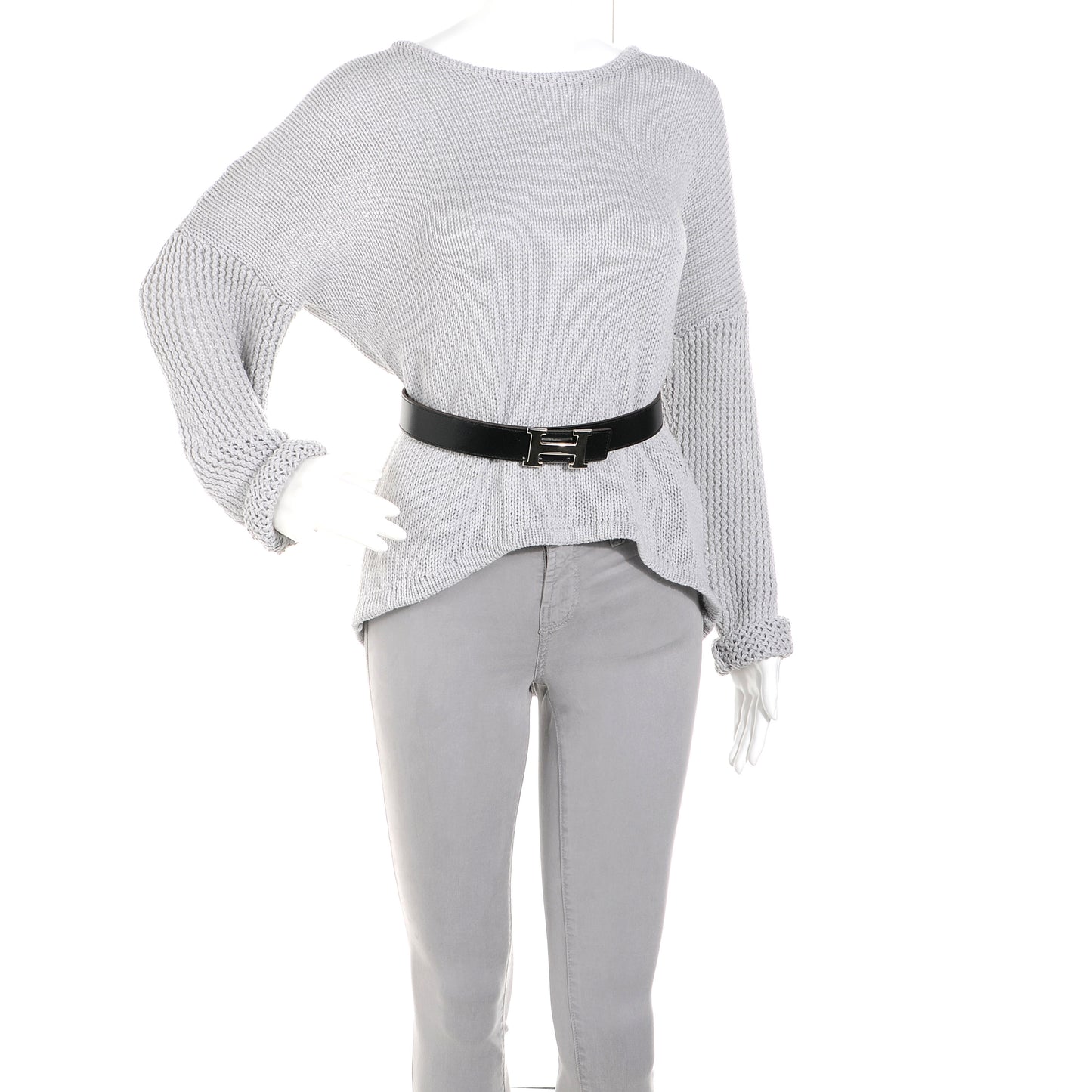 Box Clemence Reversible Constance 32mm H Belt Strap 100 Cafe Black