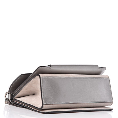 Givenchy Metallic Sugar Goatskin Suede Small GV3 Shoulder Bag Silver 4 of 11