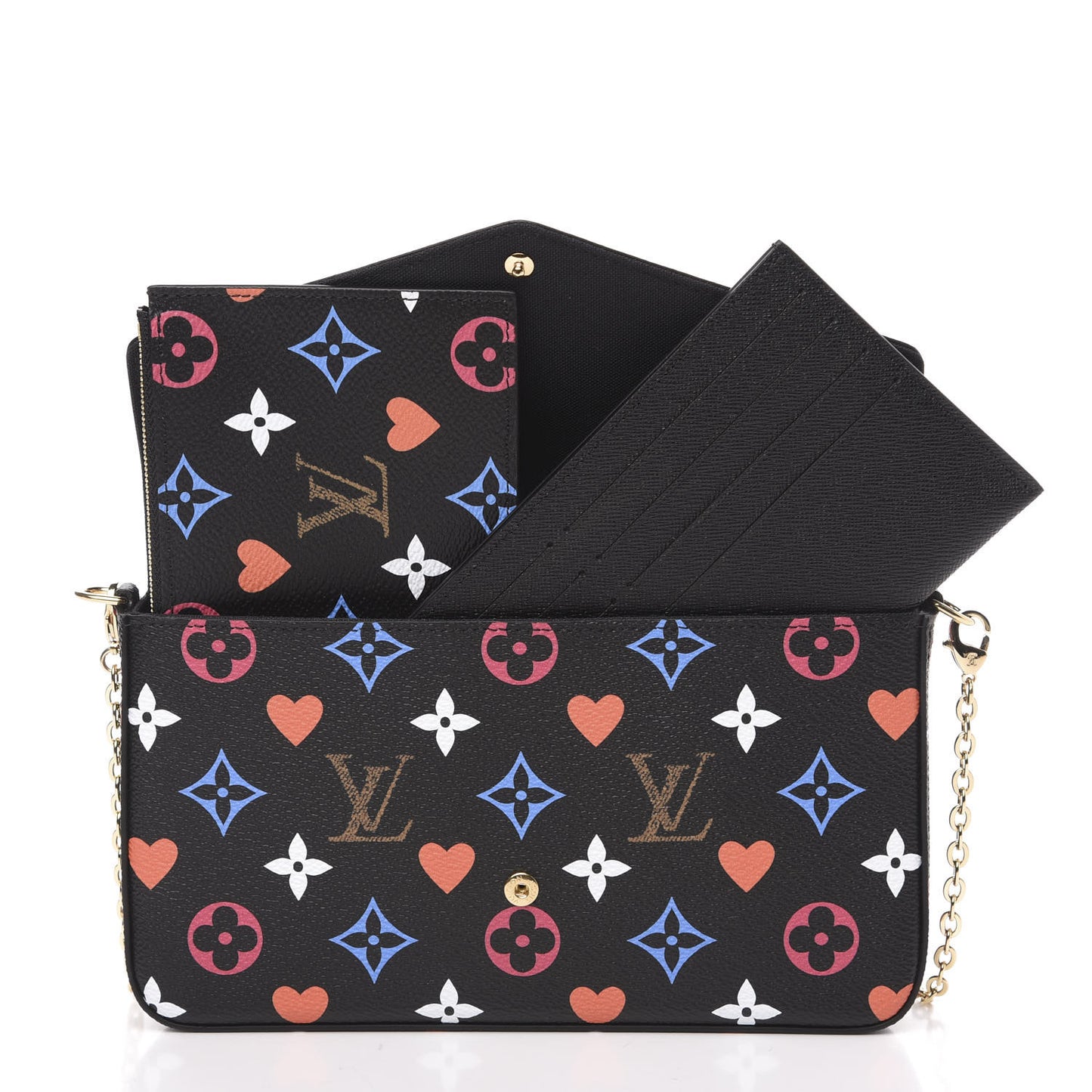 Game On Felicie Chain Wallet Black