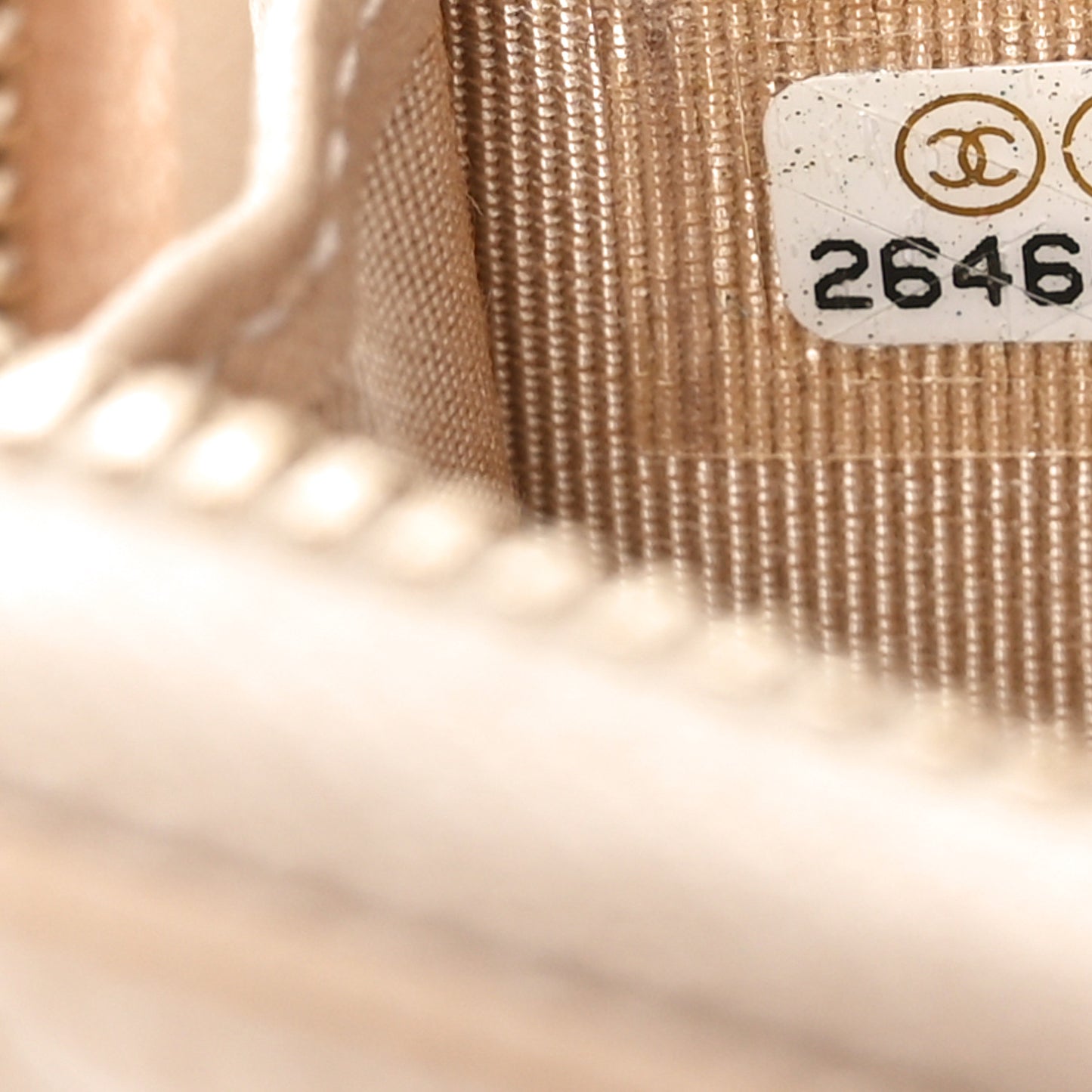 Caviar Quilted Medium Zip Around Wallet Beige