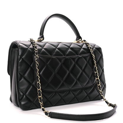 Chanel Lambskin Quilted Medium Trendy CC Flap Dual Handle Bag Black 2 of 9