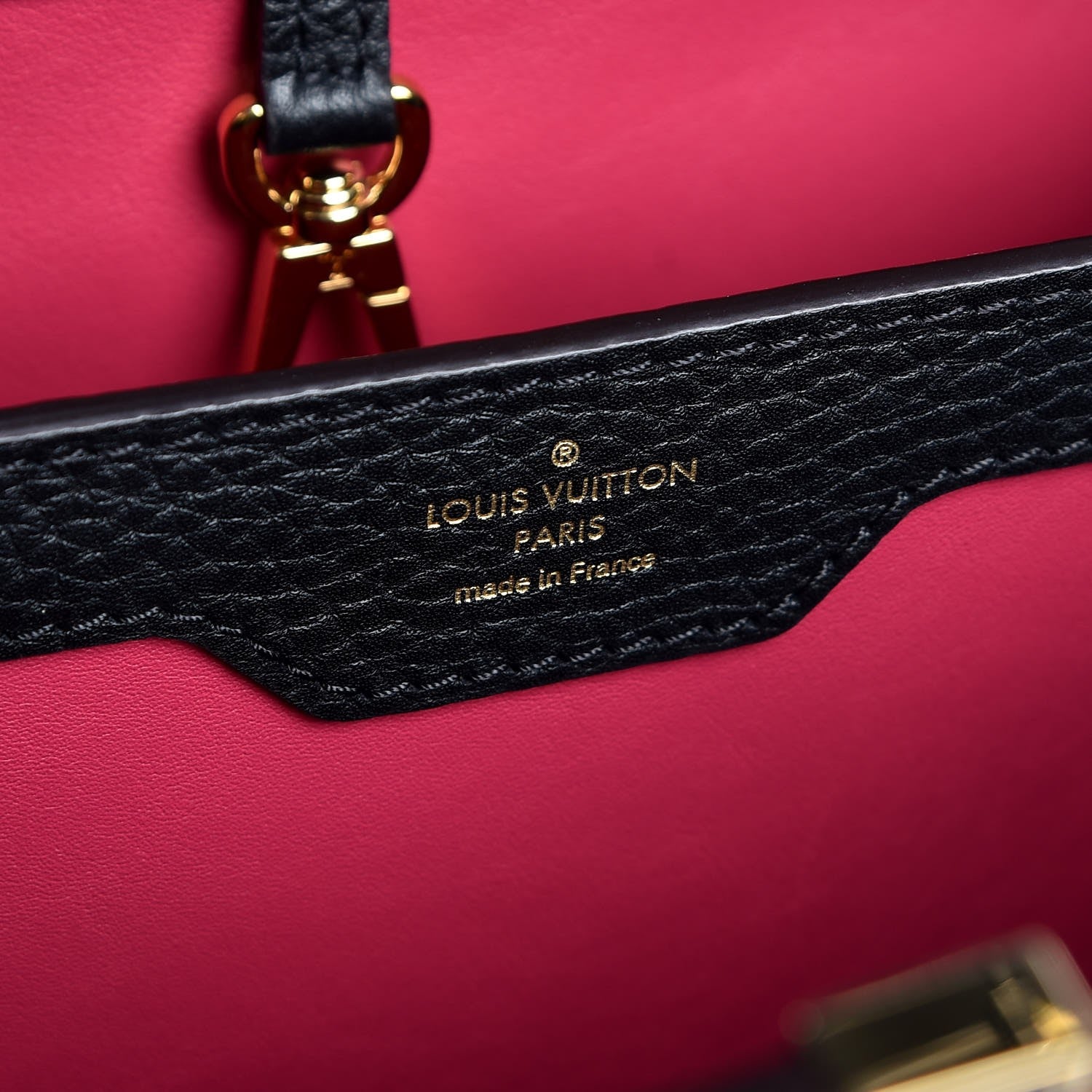 Louis Vuitton Taurillon Capucines PM Black 7 of 8