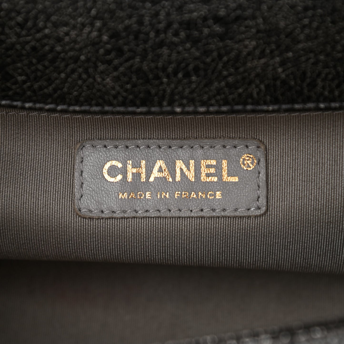 Cracked Metallic Calfskin Quilted Medium Boy Flap Dark Silver