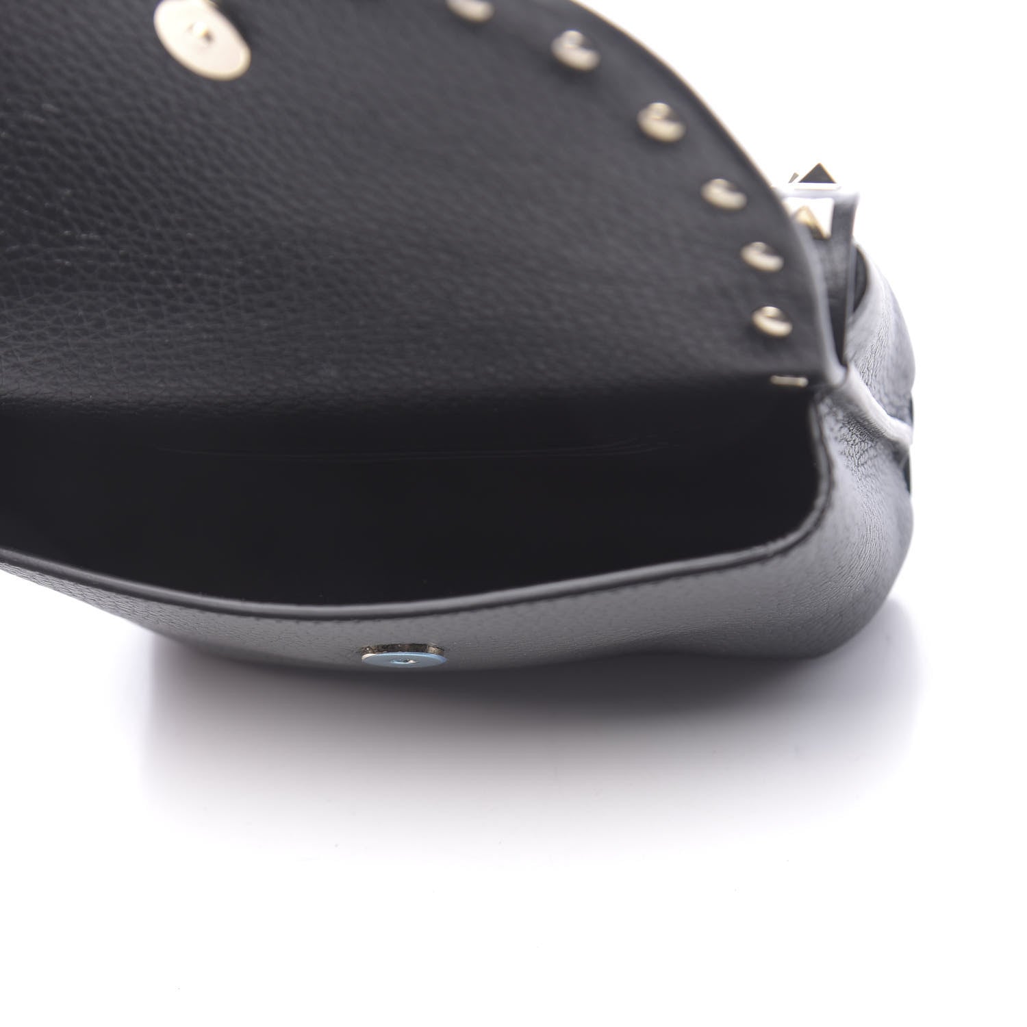 Valentino Garavani Pebbled Calfskin Rockstud Pouch On Chain Black 5 of 10