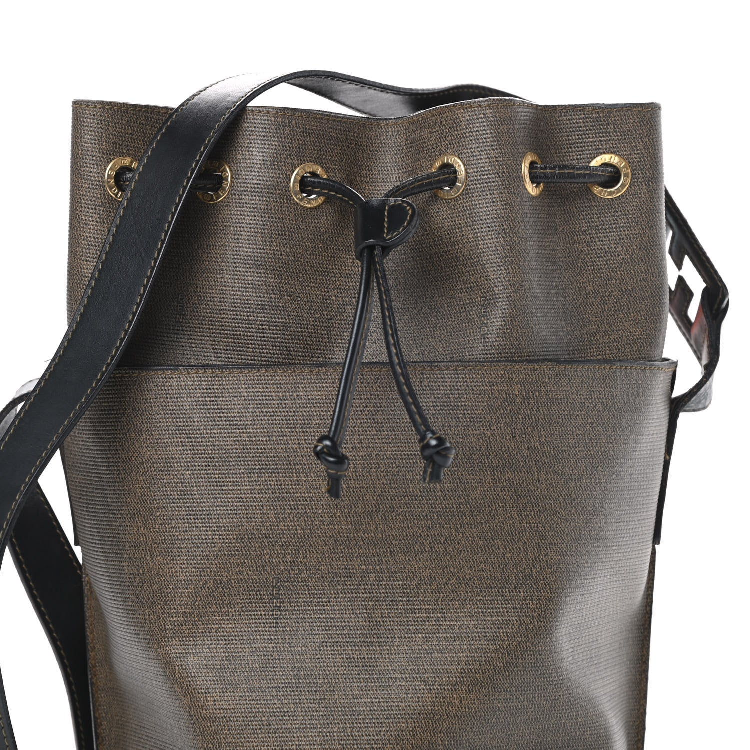 Fendi Coated Canvas Bucket Bag Brown 9 of 15