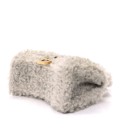 Balenciaga Faux Fur Fluffy Hourglass XS Top Handle Bag Natural 8 of 8