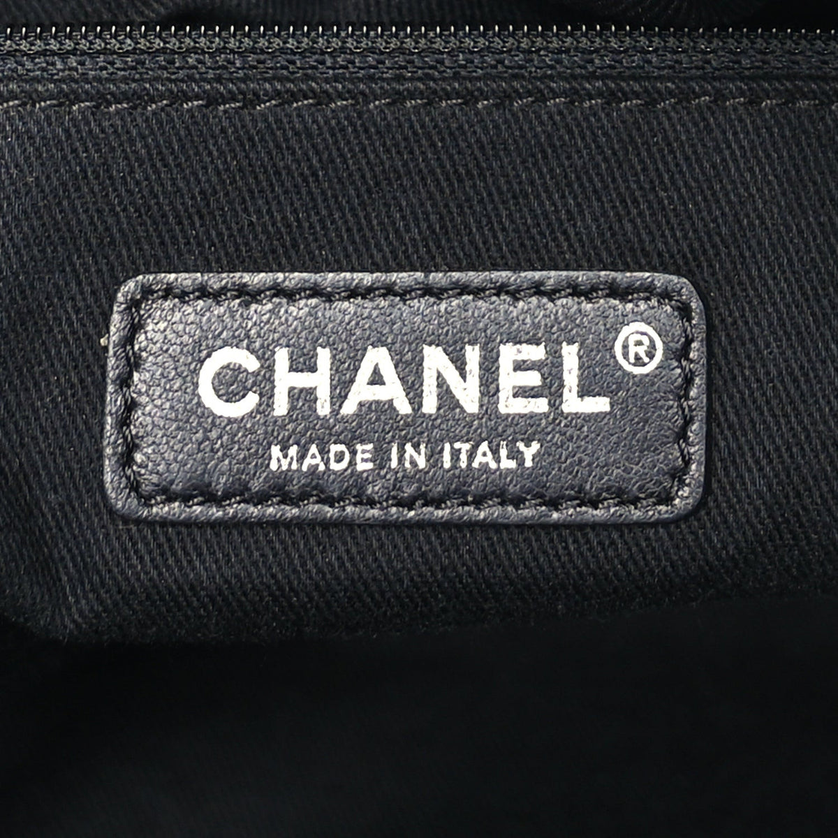 Canvas Sequin Medium Deauville Tote  Charcoal