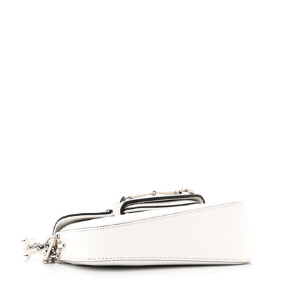 Gucci Calfskin Mini Horsebit 1955 Asymmetric Shoulder Bag White 4 of 7