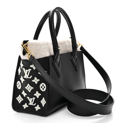 Louis Vuitton Grained Calfskin Shearling On My Side PM Black 2 of 11