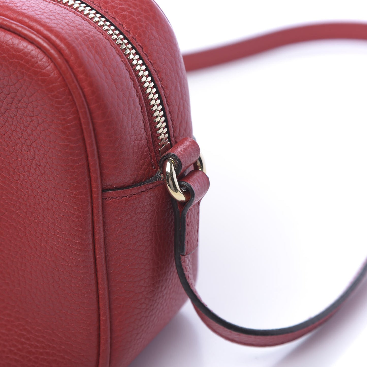 Pebbled Calfskin Small Soho Disco Bag Tabasco Red