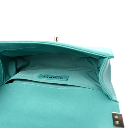 Chanel Caviar Chevron Quilted Small Boy Flap Green 5 of 10