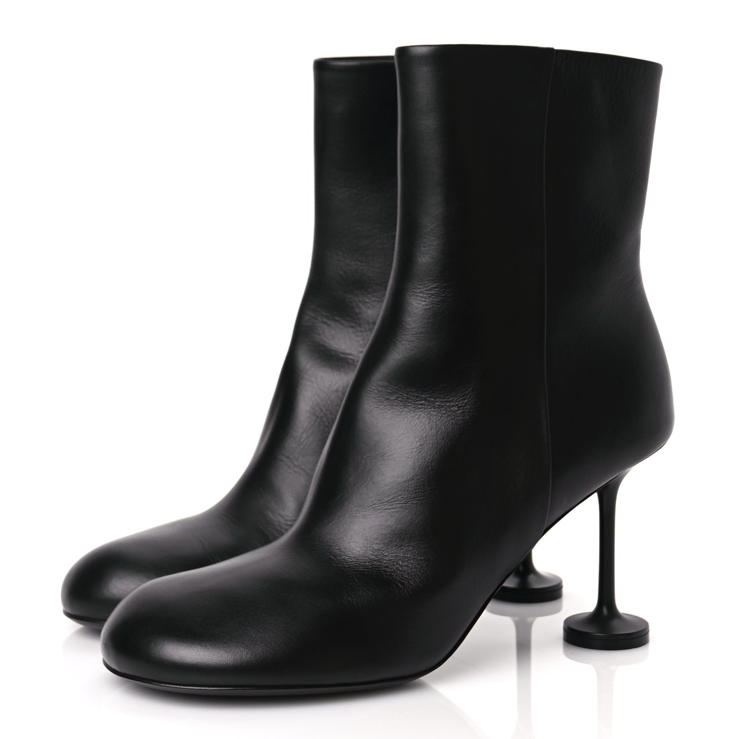 Balenciaga Soft Leather Lady Pedestal 90mm Booties 37 Black 4 of 8