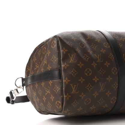 Louis Vuitton Monogram Macassar Keepall Bandouliere 45 6 of 9