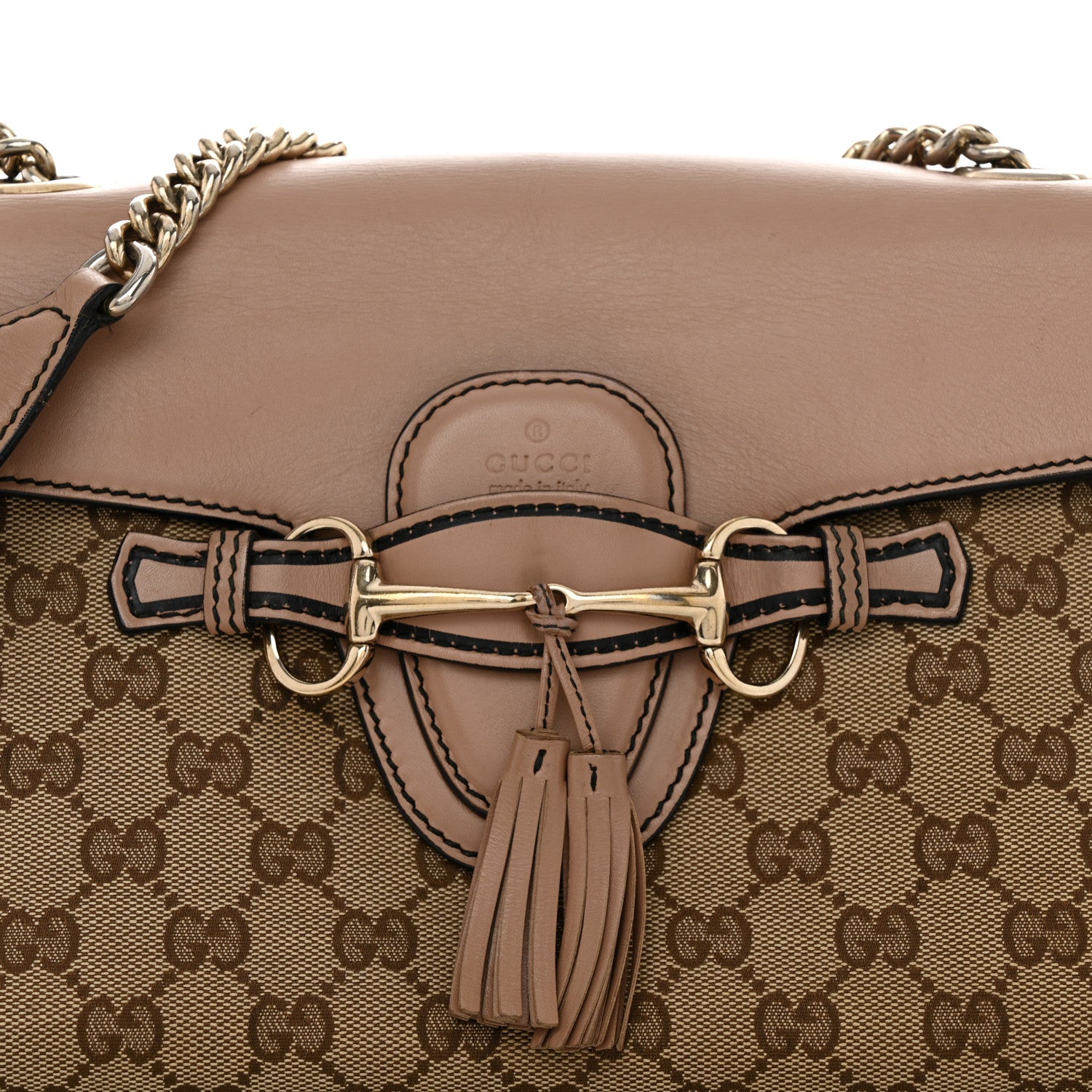 Gucci Monogram Medium Emily Chain Shoulder Bag Light Pink 8 of 17