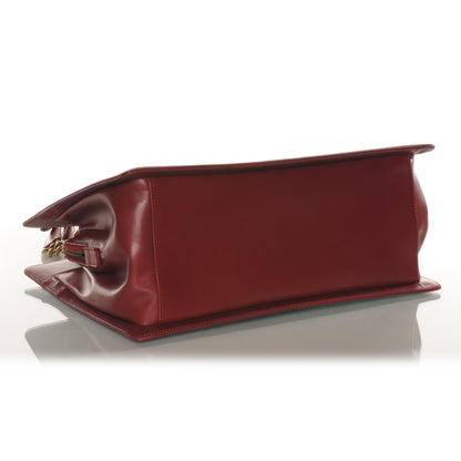 Chanel Glazed Calfskin Boy Tote Red 4 of 7