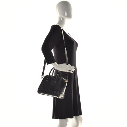 Givenchy Calfskin Crocodile Embossed Mini Antigona Black 2 of 12