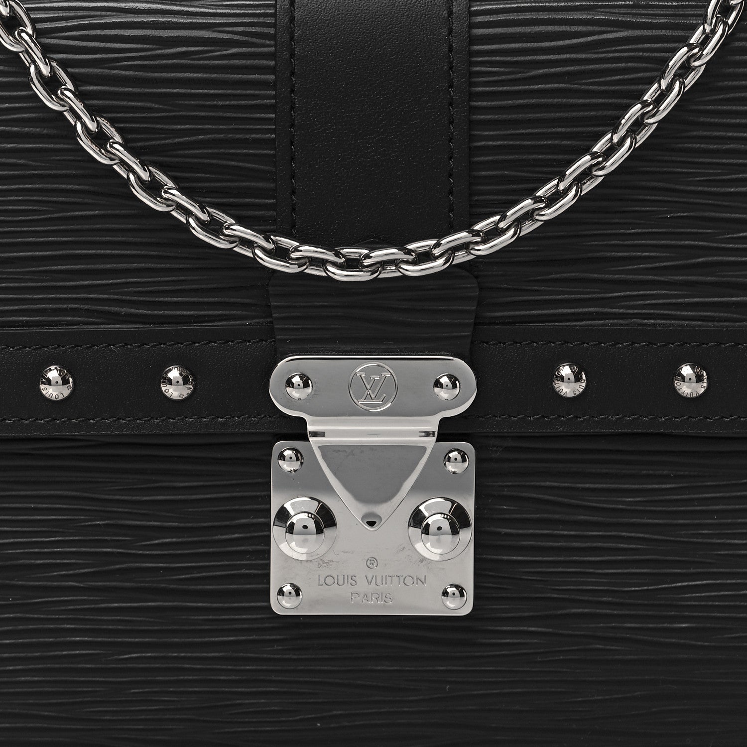 Louis Vuitton Epi Trunk Chain Wallet Black 7 of 9