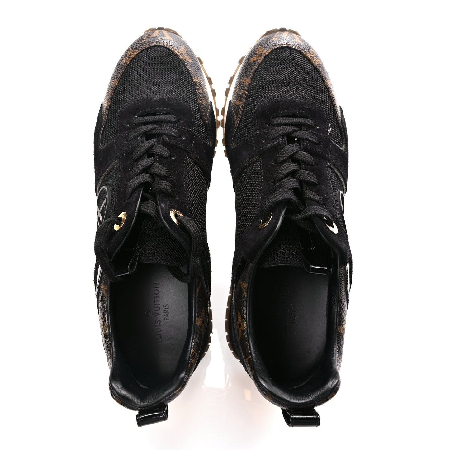 Suede Monogram Run Away Sneakers 36.5